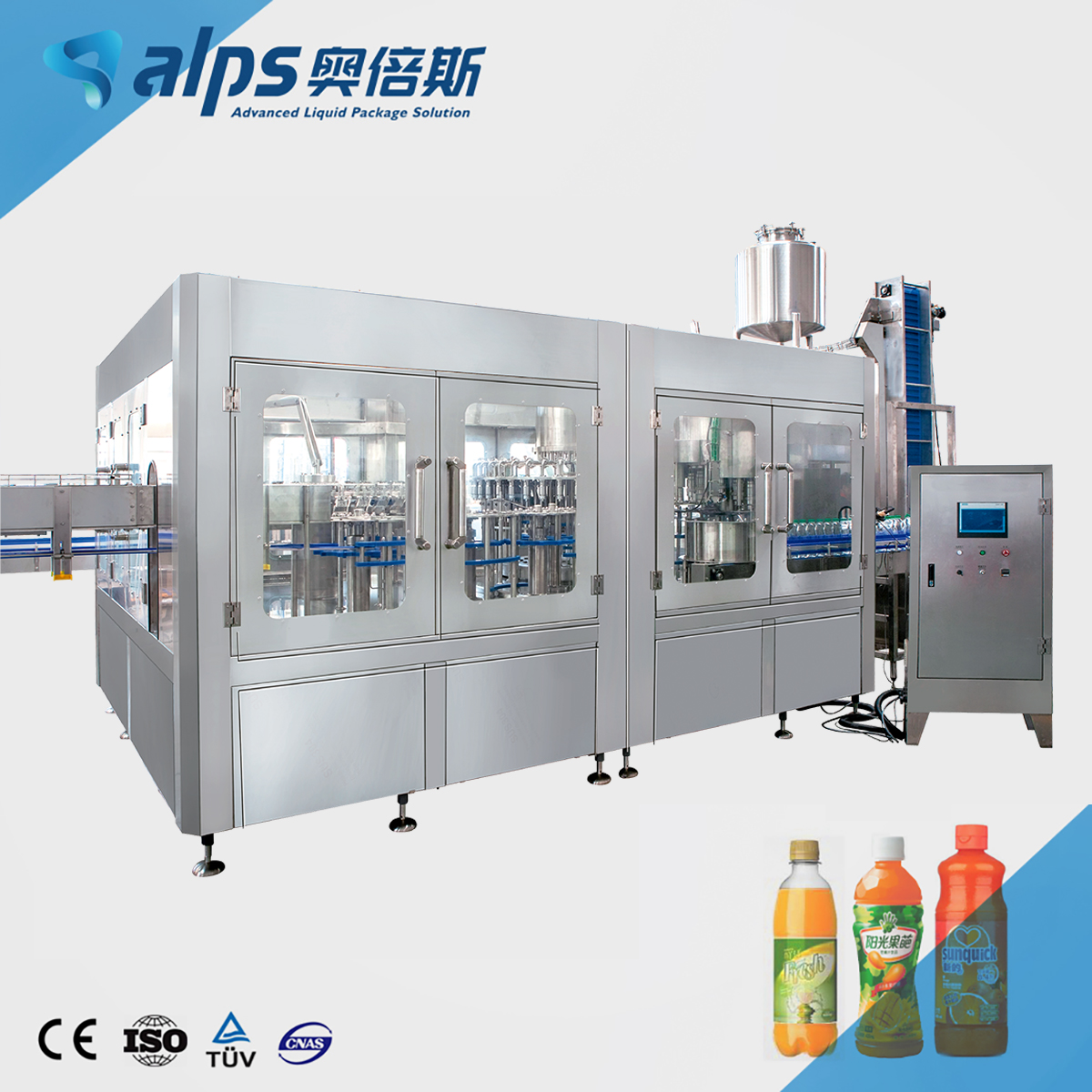 10000bph Mango Juice Orange Juice Flavored Water Filling And Capping Machine